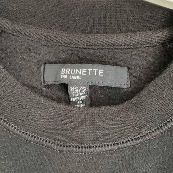 Brunette the label NWT ‘Redhead’ black sweatshirt Sz XS oversized - Picture 5 of 9